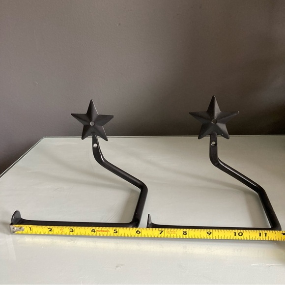 Black Metal Star Plant or Lantern Hooks Set of 2 - Picture 3 of 5